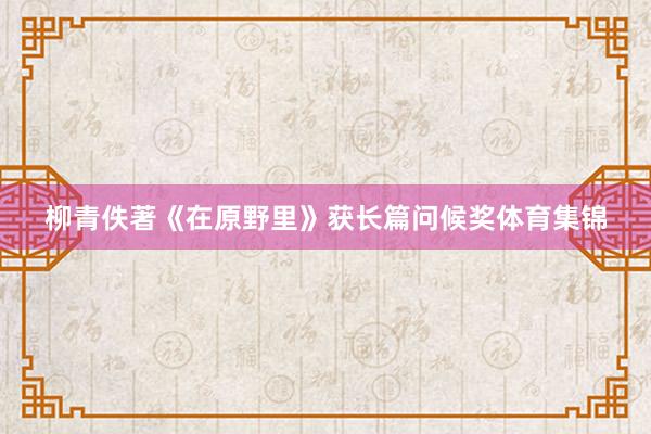 柳青佚著《在原野里》获长篇问候奖体育集锦