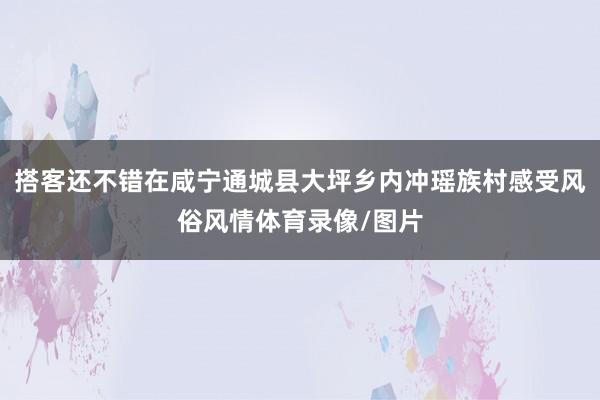 搭客还不错在咸宁通城县大坪乡内冲瑶族村感受风俗风情体育录像/图片