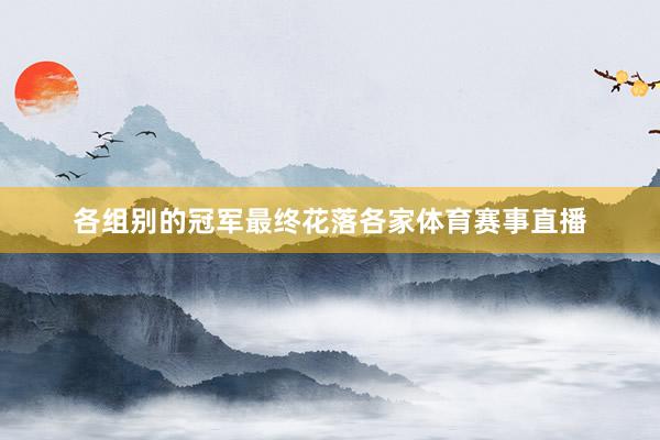 各组别的冠军最终花落各家体育赛事直播