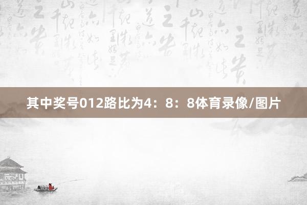 其中奖号012路比为4：8：8体育录像/图片