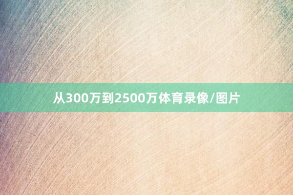 从300万到2500万体育录像/图片