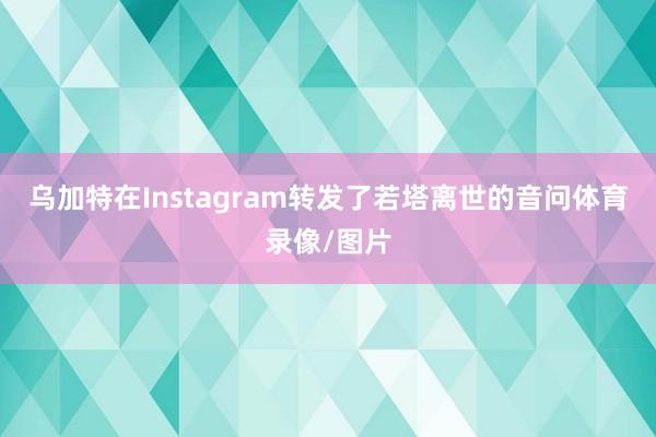 乌加特在Instagram转发了若塔离世的音问体育录像/图片