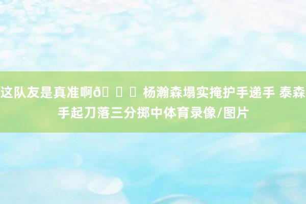 这队友是真准啊😂杨瀚森塌实掩护手递手 泰森手起刀落三分掷中体育录像/图片