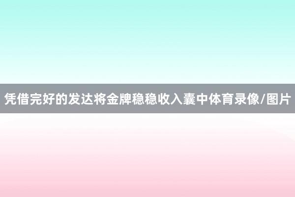 凭借完好的发达将金牌稳稳收入囊中体育录像/图片