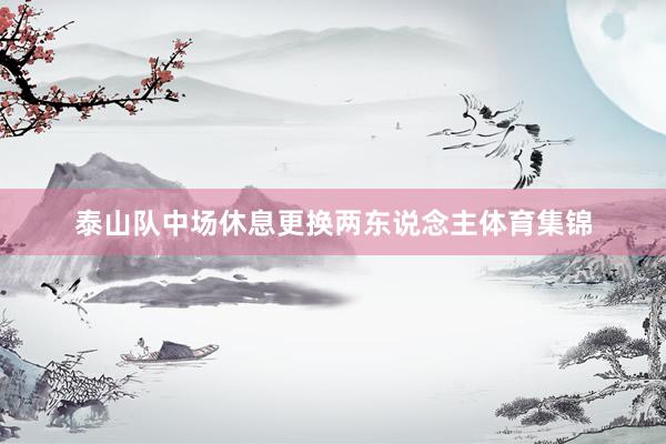 泰山队中场休息更换两东说念主体育集锦