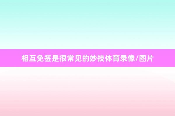 相互免签是很常见的妙技体育录像/图片