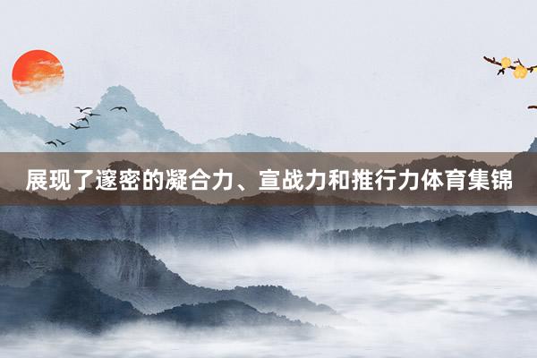展现了邃密的凝合力、宣战力和推行力体育集锦