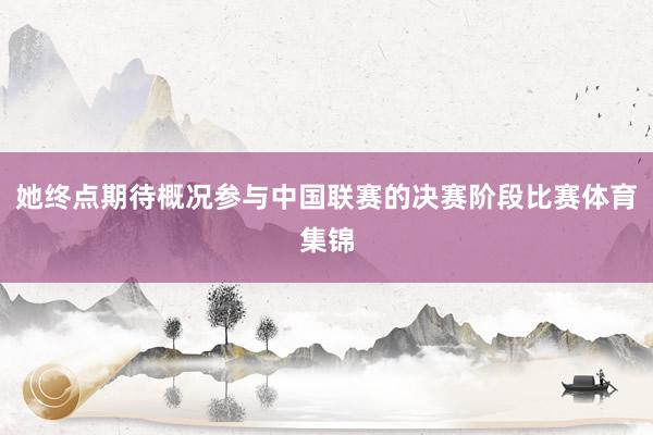 她终点期待概况参与中国联赛的决赛阶段比赛体育集锦
