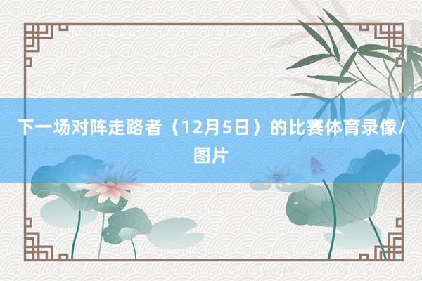下一场对阵走路者（12月5日）的比赛体育录像/图片
