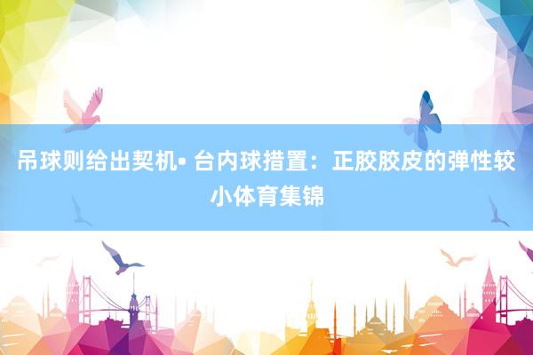 吊球则给出契机• 台内球措置：正胶胶皮的弹性较小体育集锦