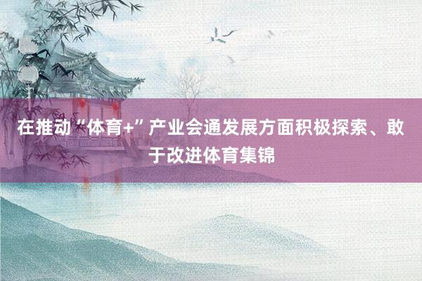 在推动“体育+”产业会通发展方面积极探索、敢于改进体育集锦
