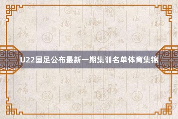 U22国足公布最新一期集训名单体育集锦